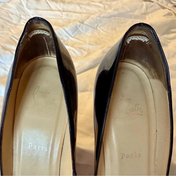 Christian Louboutin Pigalle 120 Black Patent Leather Heels - Size 41.5 - Picture 7 of 13